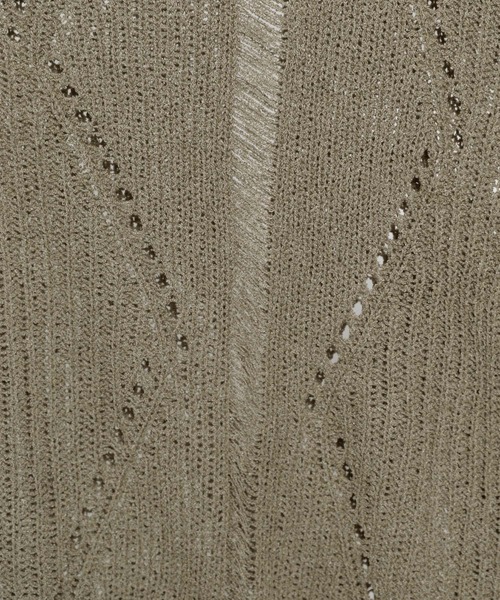 3.3 Field Trip (3.3フィールドトリップ)の「3.3 Field Trip/Vネックダメージニット(ニット/セーター・レディース・カーキ/アイボリー/ブラック・FREE)」の6枚目の写真