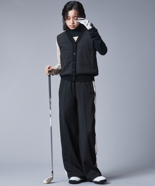 CHIC STYLE（シックスタイル）の「配色ハイネックカットソープルオーバー ＜大きいサイズ有＞シックスタイルゴルフ　（Tシャツ/カットソー・レディース・ベージュ/グレー・5L/4L/3L/LL/L/M）」の9枚目の写真