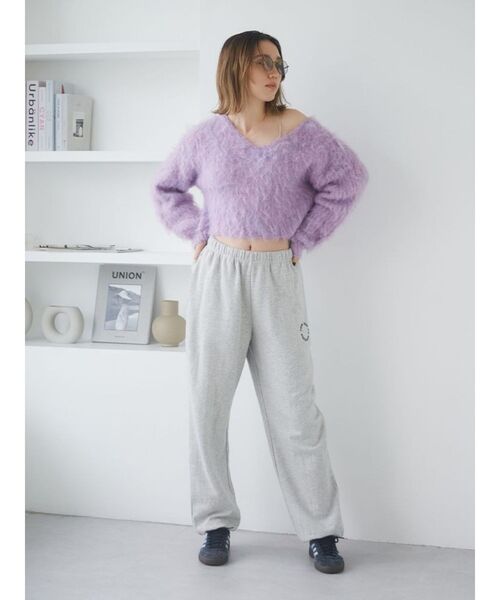 Ungrid（アングリッド）の「エンブロイダリースウェットパンツ（スウェットパンツ・レディース・ライトグレー/チャコールグレー・FREE）」の15枚目の写真