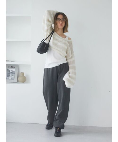 Ungrid（アングリッド）の「エンブロイダリースウェットパンツ（スウェットパンツ・レディース・ライトグレー/チャコールグレー・FREE）」の22枚目の写真