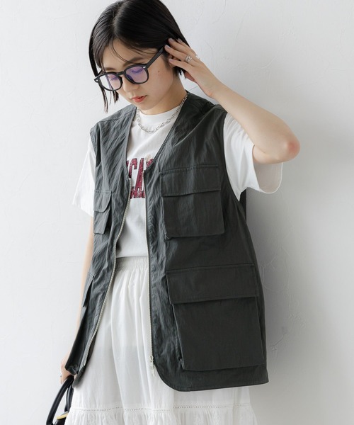 RAGEBLUE（レイジブルー）の「マルチポケットミリタリーベスト（ベスト・レディース・ブラック/オリーブ・FREE）」の12枚目の写真