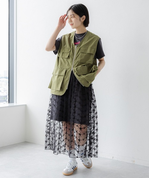 RAGEBLUE（レイジブルー）の「マルチポケットミリタリーベスト（ベスト・レディース・ブラック/オリーブ・FREE）」の5枚目の写真