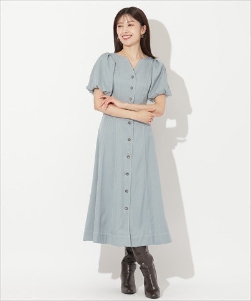 ボリュームスリーブワンピース