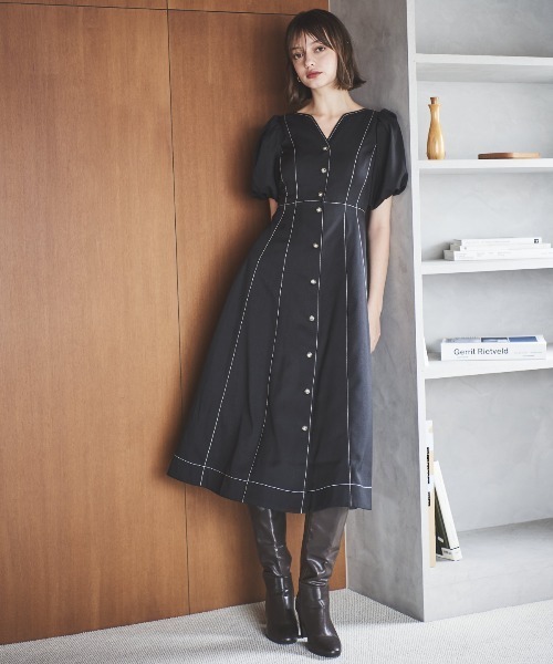 ボリュームスリーブワンピース