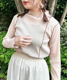 DOUBLE NAME | 配色メローメッシュロンTEE(Tシャツ/カットソー)