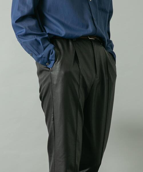 URBAN RESEARCH ROSSO MEN（アーバンリサーチロッソメン）の「『セットアップ対応』『XLサイズあり』Fake Fabricストレッチスラックス（その他パンツ・メンズ・ブラック・SMALL/MEDIUM/LARGE/X-LARGE）」の22枚目の写真