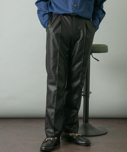 URBAN RESEARCH ROSSO MEN（アーバンリサーチロッソメン）の「『セットアップ対応』『XLサイズあり』Fake Fabricストレッチスラックス（その他パンツ・メンズ・ブラック・SMALL/MEDIUM/LARGE/X-LARGE）」の21枚目の写真