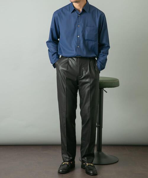 URBAN RESEARCH ROSSO MEN（アーバンリサーチロッソメン）の「『セットアップ対応』『XLサイズあり』Fake Fabricストレッチスラックス（その他パンツ・メンズ・ブラック・SMALL/MEDIUM/LARGE/X-LARGE）」の19枚目の写真