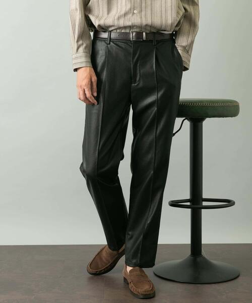 URBAN RESEARCH ROSSO MEN（アーバンリサーチロッソメン）の「『セットアップ対応』『XLサイズあり』Fake Fabricストレッチスラックス（その他パンツ・メンズ・ブラック・SMALL/MEDIUM/LARGE/X-LARGE）」の17枚目の写真