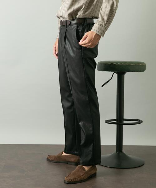 URBAN RESEARCH ROSSO MEN（アーバンリサーチロッソメン）の「『セットアップ対応』『XLサイズあり』Fake Fabricストレッチスラックス（その他パンツ・メンズ・ブラック・SMALL/MEDIUM/LARGE/X-LARGE）」の16枚目の写真