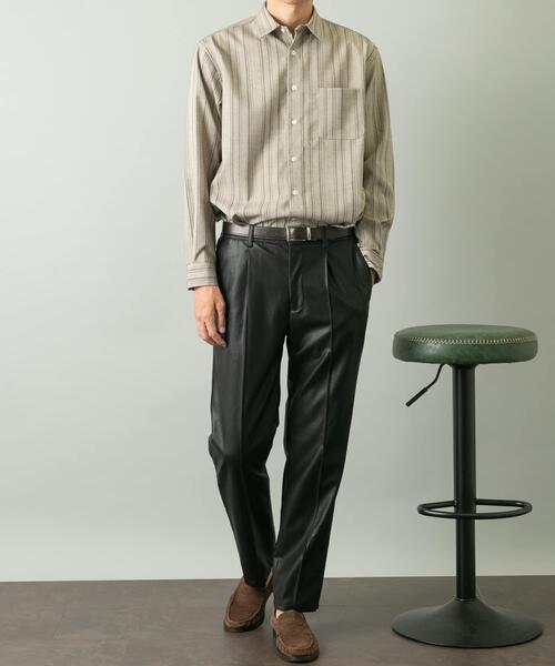 URBAN RESEARCH ROSSO MEN（アーバンリサーチロッソメン）の「『セットアップ対応』『XLサイズあり』Fake Fabricストレッチスラックス（その他パンツ・メンズ・ブラック・SMALL/MEDIUM/LARGE/X-LARGE）」の13枚目の写真