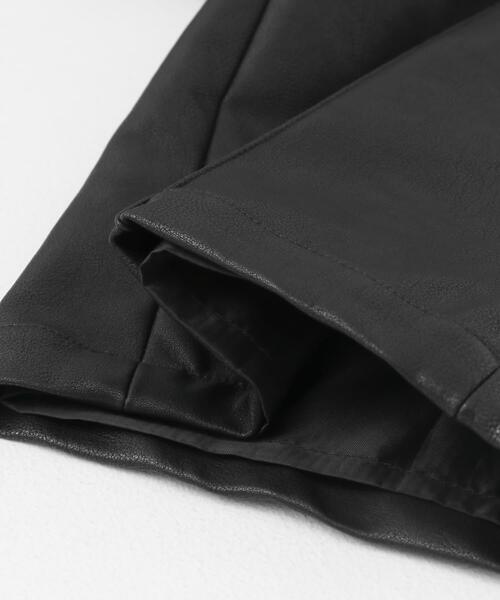 URBAN RESEARCH ROSSO MEN（アーバンリサーチロッソメン）の「『セットアップ対応』『XLサイズあり』Fake Fabricストレッチスラックス（その他パンツ・メンズ・ブラック・SMALL/MEDIUM/LARGE/X-LARGE）」の4枚目の写真