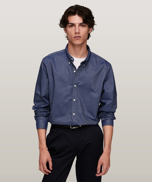 TOMMY HILFIGER(トミーヒルフィガー)の「ソリッドヘリテージオックスフォードシャツ(シャツ/ブラウス・メンズ・ネイビー/ピンク/グリーン/イエロー/ライトブルー/ホワイト・LARGE/MEDIUM/SMALL/X-LARGE)」の4枚目の写真