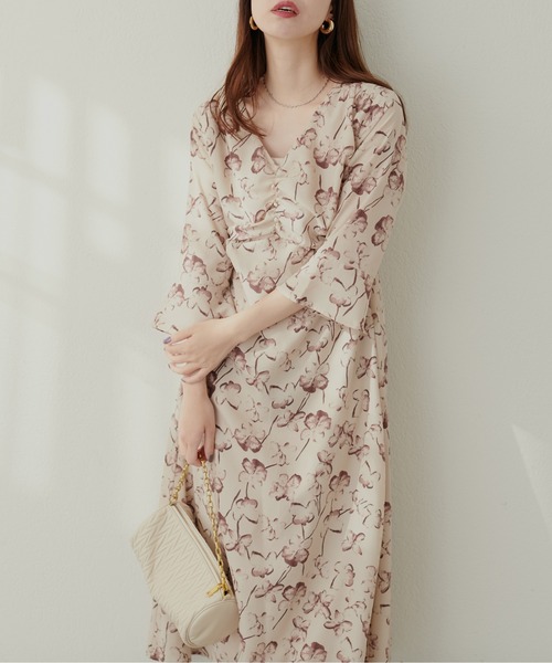 natural couture(ナチュラルクチュール)の「胸くしゅすっきりAラインレディワンピース(ワンピース・レディース・その他1/その他2/その他3/ブルー/チャコールグレー・FREE)」の16枚目の写真