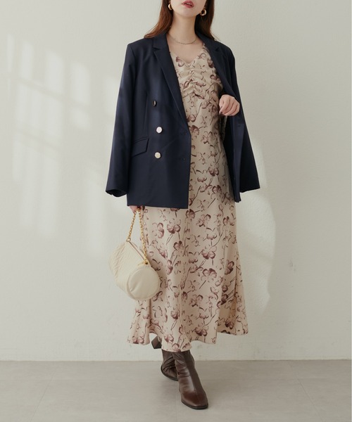 natural couture(ナチュラルクチュール)の「胸くしゅすっきりAラインレディワンピース(ワンピース・レディース・その他1/その他2/その他3/ブルー/チャコールグレー・FREE)」の17枚目の写真