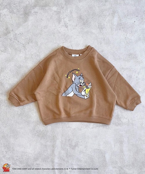 MARKEY'S（マーキーズ）の「【トムとジェリー】別注プリントトレーナー（スウェット・キッズ・ピンク/オフホワイト/チャコール/キャメル・80/120/110/100/90/150/140/95/130）」の3枚目の写真