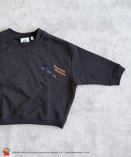 MARKEY'S（マーキーズ）の「【トムとジェリー】別注プリントトレーナー（スウェット・キッズ・ピンク/オフホワイト/チャコール/キャメル・80/120/110/100/90/150/140/95/130）」の5枚目の写真
