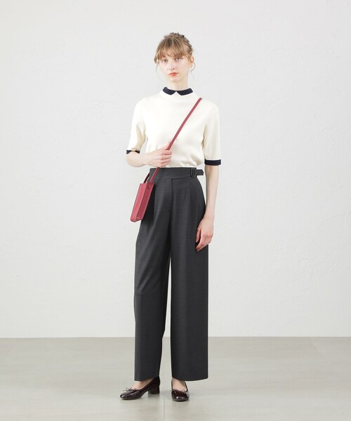 MACKINTOSH PHILOSOPHY（ﾏｯｷﾝﾄｯｼｭ ﾌｨﾛｿﾌｨｰ）の「ハイウエストグルカパンツ（その他パンツ・レディース・チャコールグレー/ブラウン・36/40/38）」の3枚目の写真