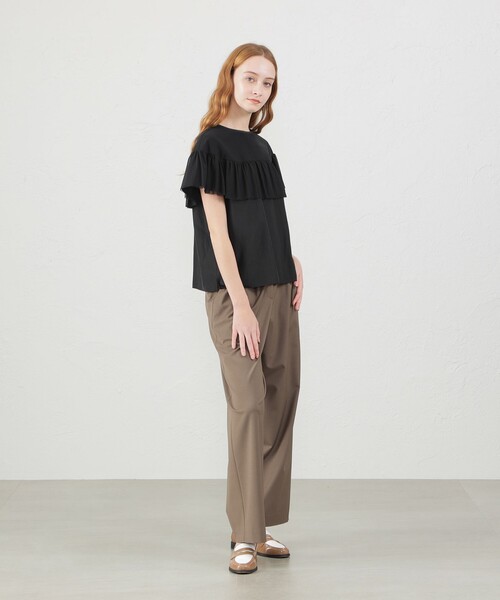 MACKINTOSH PHILOSOPHY（ﾏｯｷﾝﾄｯｼｭ ﾌｨﾛｿﾌｨｰ）の「ハイウエストグルカパンツ（その他パンツ・レディース・チャコールグレー/ブラウン・36/40/38）」の4枚目の写真