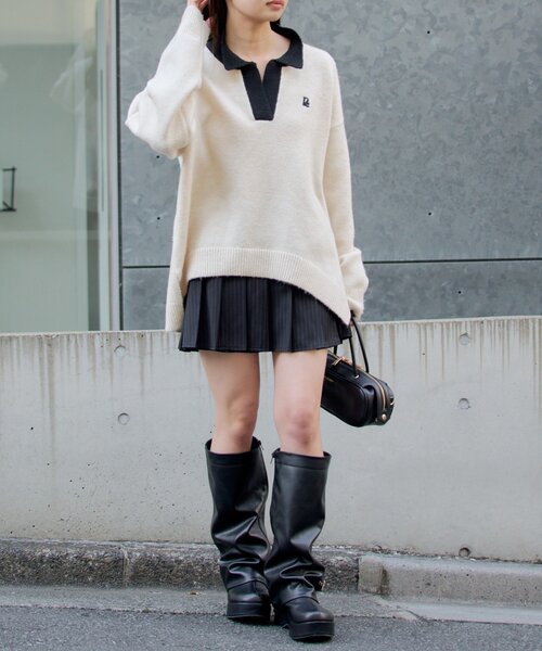 RAY CASSIN（レイカズン）の「ミニリボンラッププリーツスカート（スカート・レディース・ブラック系その他2/グレー系その他2/グレー系その他3/ブラウン系その他2・FREE）」の10枚目の写真