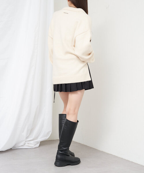 RAY CASSIN（レイカズン）の「ミニリボンラッププリーツスカート（スカート・レディース・ブラック系その他2/グレー系その他2/グレー系その他3/ブラウン系その他2・FREE）」の15枚目の写真