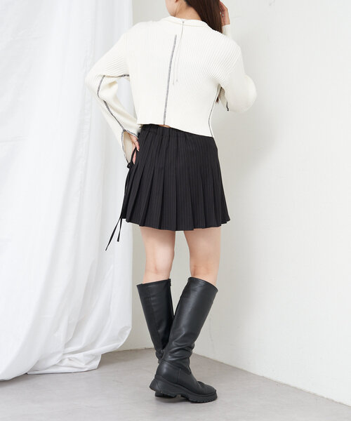 RAY CASSIN（レイカズン）の「ミニリボンラッププリーツスカート（スカート・レディース・ブラック系その他2/グレー系その他2/グレー系その他3/ブラウン系その他2・FREE）」の17枚目の写真