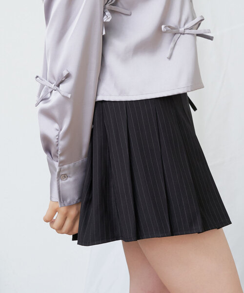 RAY CASSIN（レイカズン）の「ミニリボンラッププリーツスカート（スカート・レディース・ブラック系その他2/グレー系その他2/グレー系その他3/ブラウン系その他2・FREE）」の20枚目の写真