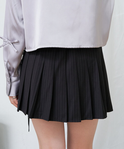 RAY CASSIN（レイカズン）の「ミニリボンラッププリーツスカート（スカート・レディース・ブラック系その他2/グレー系その他2/グレー系その他3/ブラウン系その他2・FREE）」の21枚目の写真