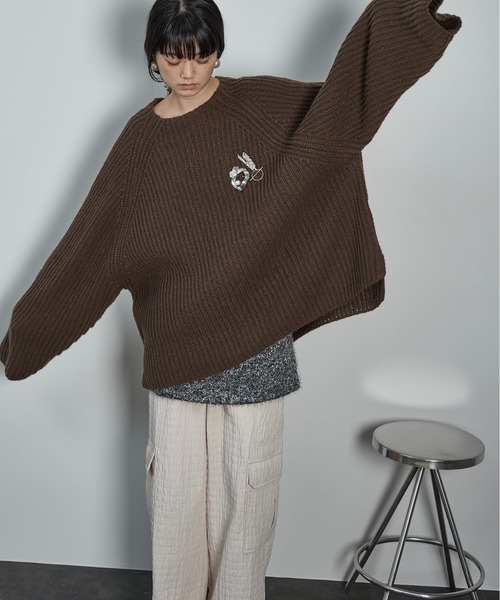 THE YOn（ザヨン）の「グリッターシャギーミニスカート（スカート・レディース・ブラック/シルバー・S/M）」の7枚目の写真