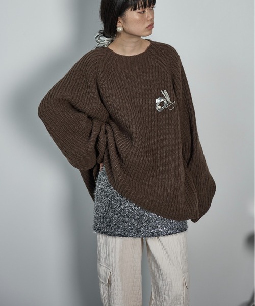 THE YOn（ザヨン）の「グリッターシャギーミニスカート（スカート・レディース・ブラック/シルバー・S/M）」の6枚目の写真