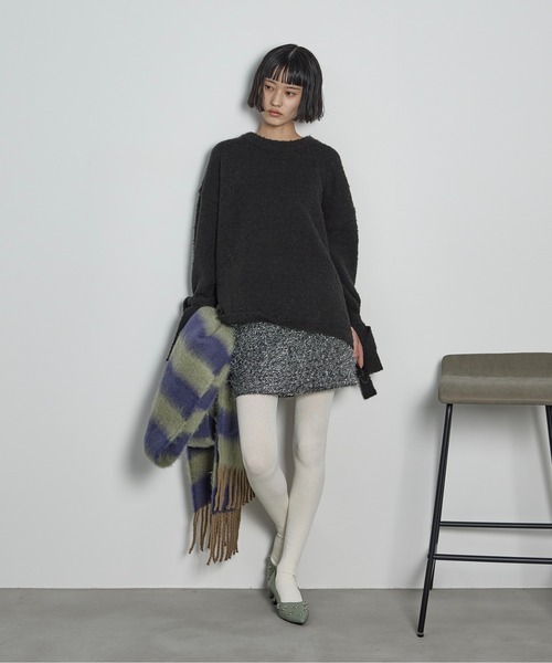 THE YOn（ザヨン）の「グリッターシャギーミニスカート（スカート・レディース・ブラック/シルバー・S/M）」の21枚目の写真