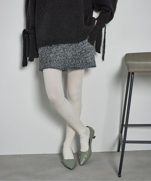 THE YOn（ザヨン）の「グリッターシャギーミニスカート（スカート・レディース・ブラック/シルバー・S/M）」の13枚目の写真