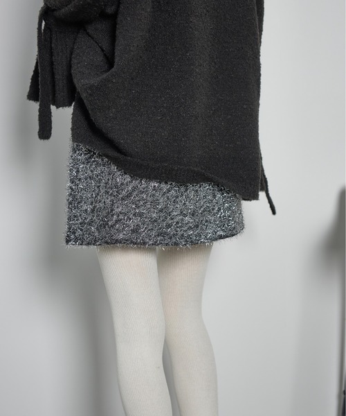 THE YOn（ザヨン）の「グリッターシャギーミニスカート（スカート・レディース・ブラック/シルバー・S/M）」の18枚目の写真