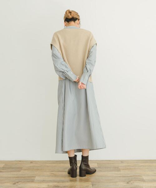 ITEMS URBANRESEARCH(アイテムズ アーバンリサーチ)の「ニットベストセットワンピース(ワンピース・レディース・ブラック/ライトベージュ・FREE)」の17枚目の写真