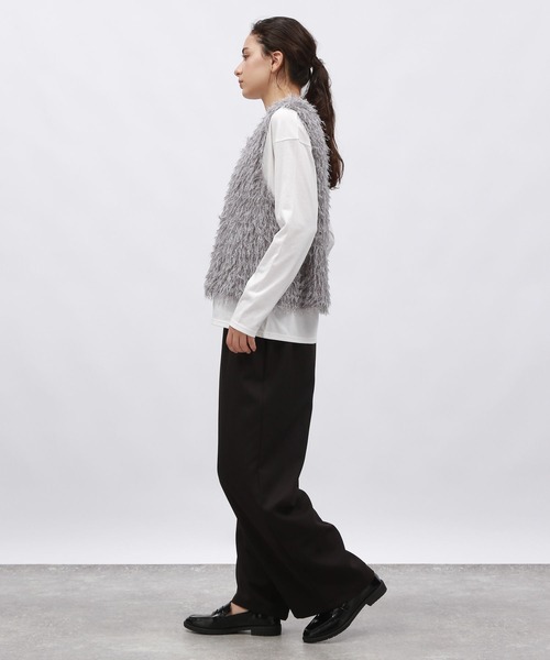 LAKOLE(ラコレ)の「2WAYフリンジベスト / 149575(ベスト・レディース・ブラック/アイボリー/グレー・FREE)」の10枚目の写真