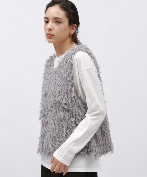 LAKOLE(ラコレ)の「2WAYフリンジベスト / 149575(ベスト・レディース・ブラック/アイボリー/グレー・FREE)」の12枚目の写真