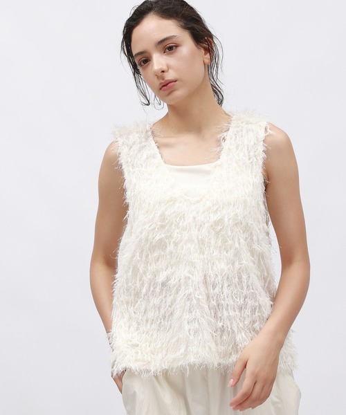 LAKOLE(ラコレ)の「2WAYフリンジベスト / 149575(ベスト・レディース・ブラック/アイボリー/グレー・FREE)」の18枚目の写真