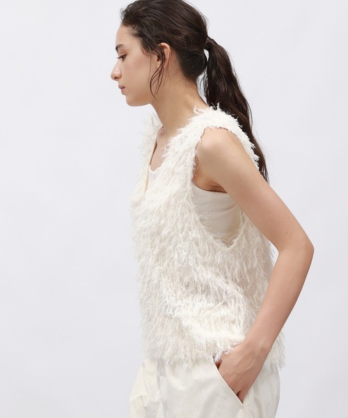 LAKOLE(ラコレ)の「2WAYフリンジベスト / 149575(ベスト・レディース・ブラック/アイボリー/グレー・FREE)」の19枚目の写真