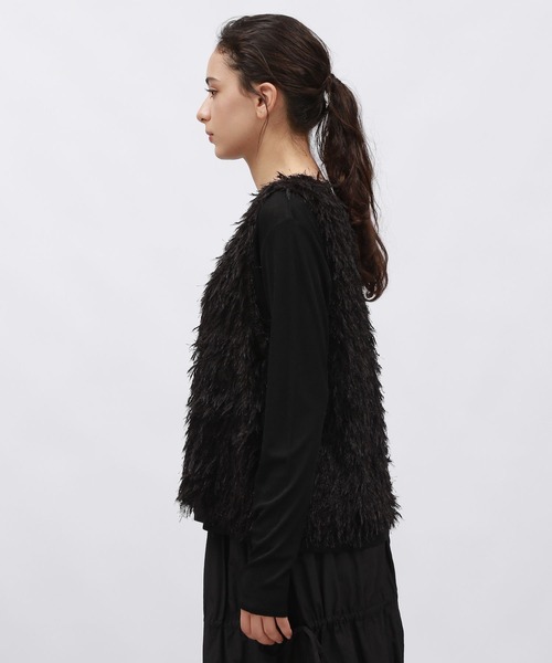 LAKOLE(ラコレ)の「2WAYフリンジベスト / 149575(ベスト・レディース・ブラック/アイボリー/グレー・FREE)」の22枚目の写真