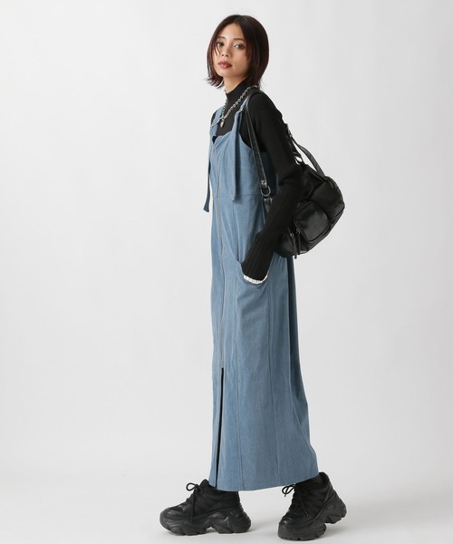 PAGEBOY（ページボーイ）の「フロントZIPコーデュロイワンピース（ワンピース・レディース・ブルー/ブラック・FREE）」の8枚目の写真