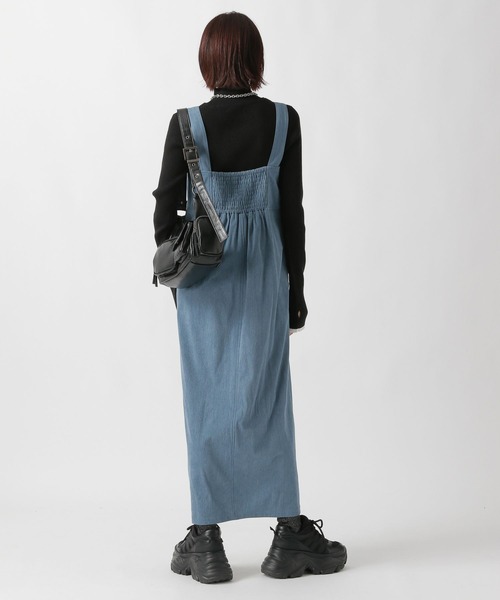 PAGEBOY（ページボーイ）の「フロントZIPコーデュロイワンピース（ワンピース・レディース・ブルー/ブラック・FREE）」の9枚目の写真