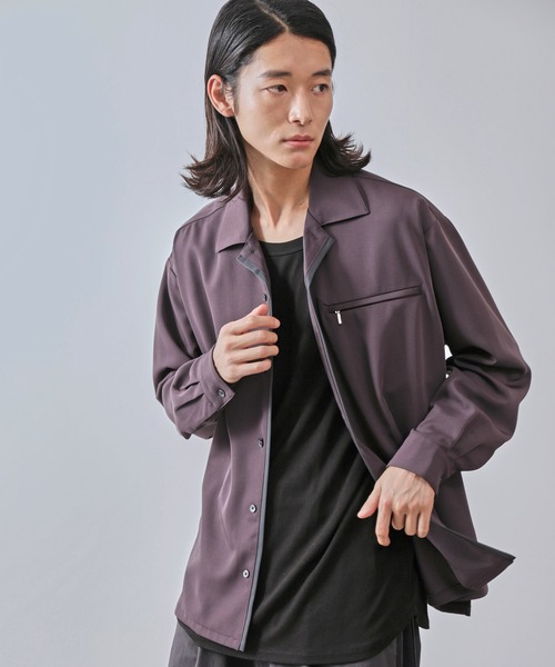 JUNRED(ジュンレッド)の「カラースキームZIPデザインシャツ(シャツ/ブラウス・メンズ・チャコールグレー/ブラック/ダークパープル・L/M/S)」の3枚目の写真