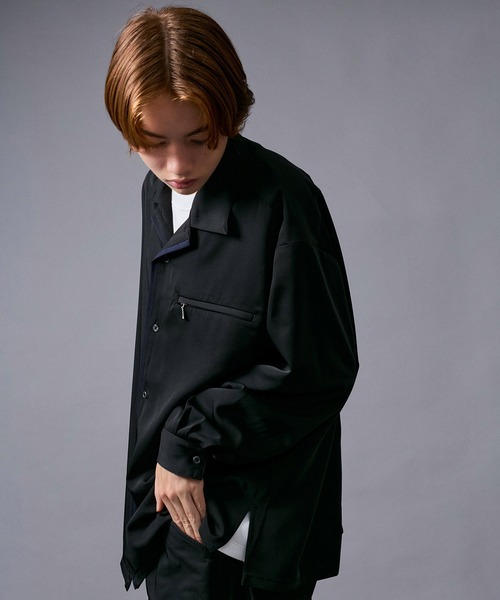 JUNRED(ジュンレッド)の「カラースキームZIPデザインシャツ(シャツ/ブラウス・メンズ・チャコールグレー/ブラック/ダークパープル・L/M/S)」の19枚目の写真