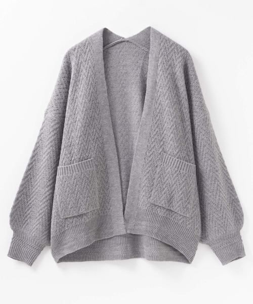 HusHusH（ハッシュアッシュ）の「HusHusH ヘリンボーン柄ニットカーディガン（カーディガン/ボレロ・レディース・ブラック/グレー・M/L）」の17枚目の写真