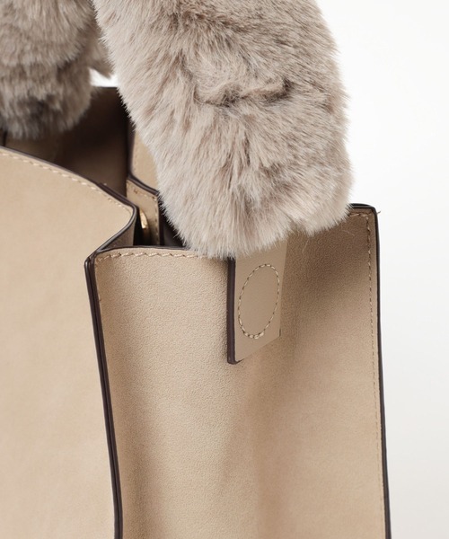 Andemiu（アンデミュウ）の「【WEB限定】ファーハンドル2Pバック140606（トートバッグ・レディース・ライトブルー/ライトカーキ/ベージュ・FREE）」の22枚目の写真