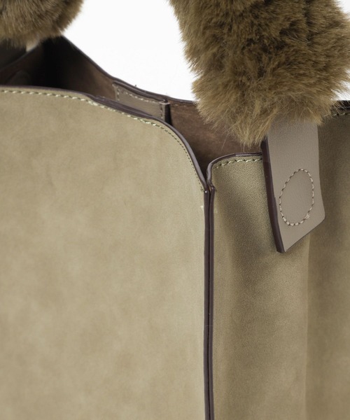 Andemiu（アンデミュウ）の「【WEB限定】ファーハンドル2Pバック140606（トートバッグ・レディース・ライトブルー/ライトカーキ/ベージュ・FREE）」の20枚目の写真