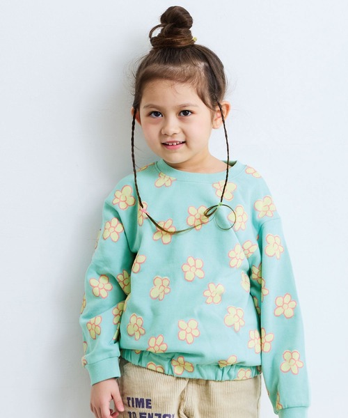 LSP WOW(エルエスピーワオ)の「【LSP WOW!】ソウガラプリントトレーナー(スウェット・キッズ・チャコール/ベージュ/イエロー/モカ/ライトブルー/オフホワイト・80/90/100/110/120/130)」の6枚目の写真