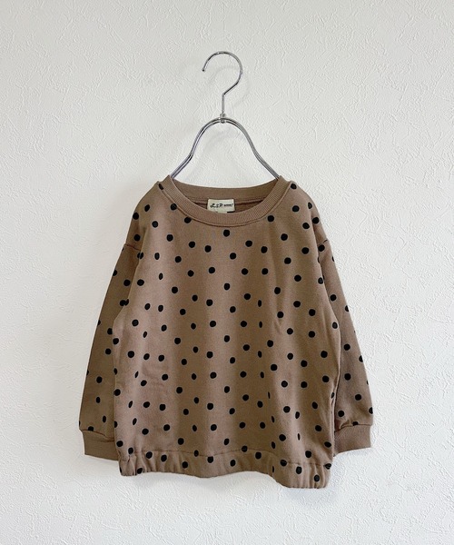 LSP WOW(エルエスピーワオ)の「【LSP WOW!】ソウガラプリントトレーナー(スウェット・キッズ・チャコール/ベージュ/イエロー/モカ/ライトブルー/オフホワイト・80/90/100/110/120/130)」の4枚目の写真