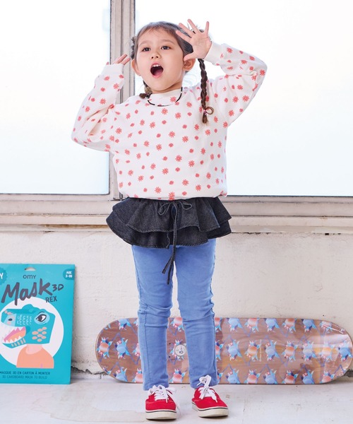 LSP WOW(エルエスピーワオ)の「【LSP WOW!】ソウガラプリントトレーナー(スウェット・キッズ・チャコール/ベージュ/イエロー/モカ/ライトブルー/オフホワイト・80/90/100/110/120/130)」の7枚目の写真