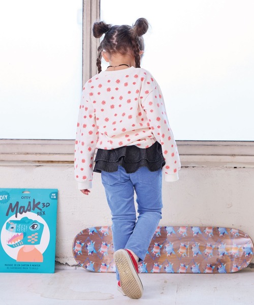 LSP WOW(エルエスピーワオ)の「【LSP WOW!】ソウガラプリントトレーナー(スウェット・キッズ・チャコール/ベージュ/イエロー/モカ/ライトブルー/オフホワイト・80/90/100/110/120/130)」の9枚目の写真